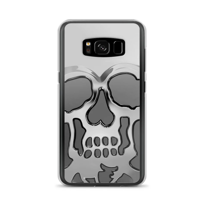 Custom Personalized Veteran Skull Metalic Phone Case - Gift Idea For Veteran - Case For iPhone/ Samsung