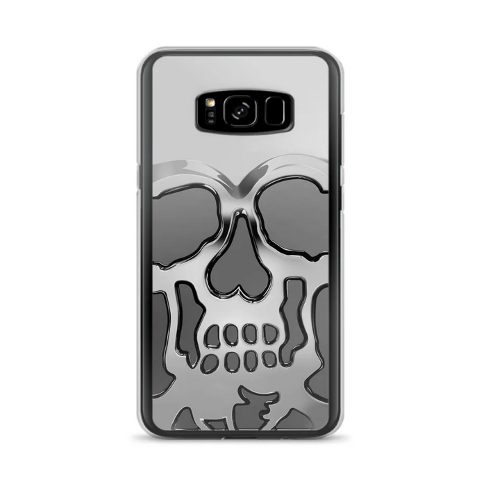 Custom Personalized Veteran Skull Metalic Phone Case - Gift Idea For Veteran - Case For iPhone/ Samsung