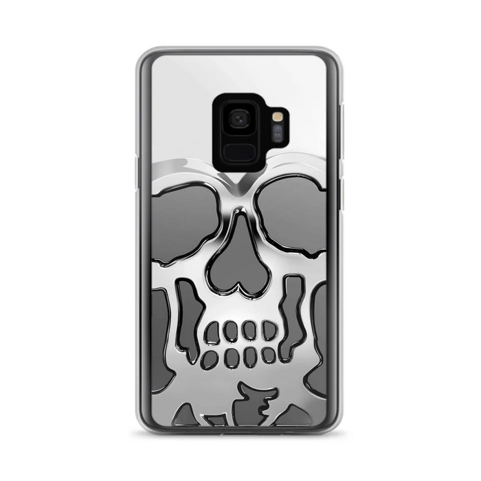 Custom Personalized Veteran Skull Metalic Phone Case - Gift Idea For Veteran - Case For iPhone/ Samsung