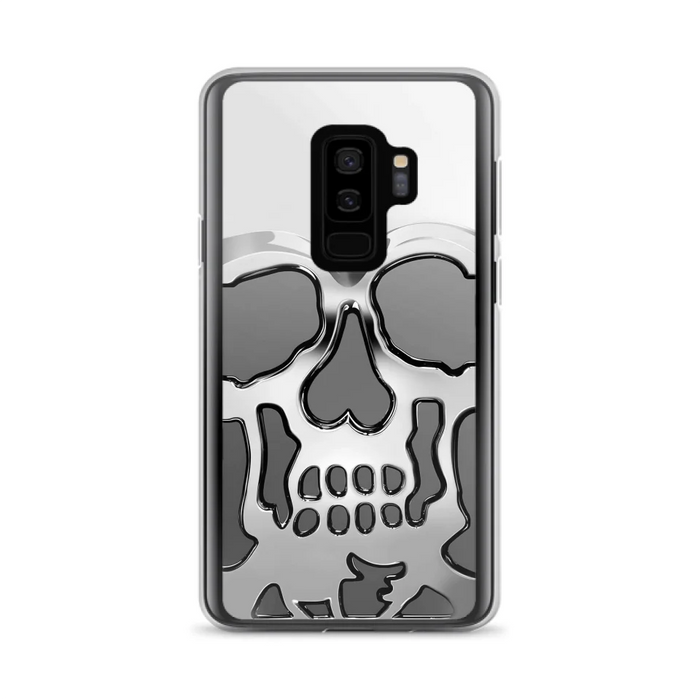 Custom Personalized Veteran Skull Metalic Phone Case - Gift Idea For Veteran - Case For iPhone/ Samsung