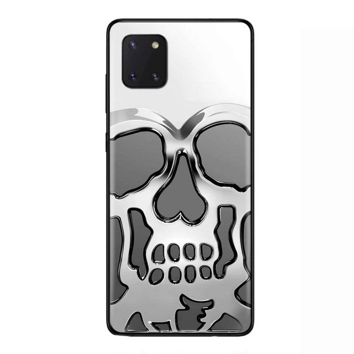 Custom Personalized Veteran Skull Metalic Phone Case - Gift Idea For Veteran - Case For iPhone/ Samsung