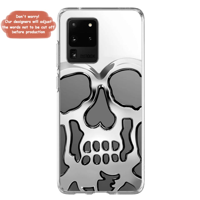 Custom Personalized Veteran Skull Metalic Phone Case - Gift Idea For Veteran - Case For iPhone/ Samsung