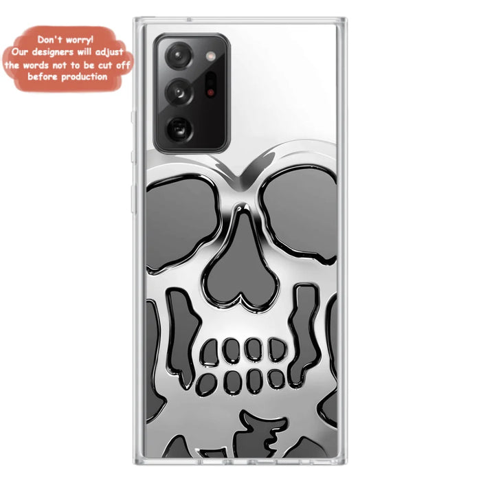 Custom Personalized Veteran Skull Metalic Phone Case - Gift Idea For Veteran - Case For iPhone/ Samsung