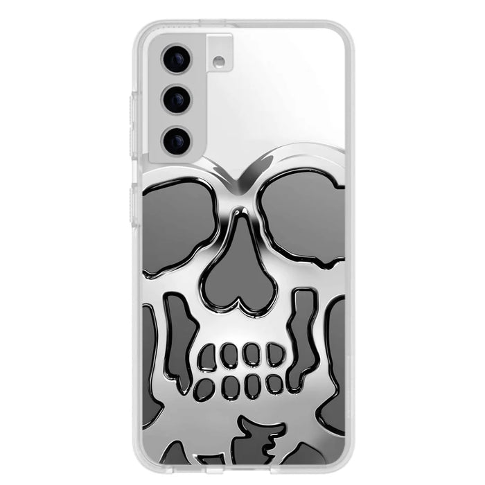 Custom Personalized Veteran Skull Metalic Phone Case - Gift Idea For Veteran - Case For iPhone/ Samsung