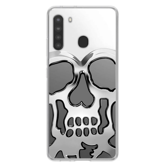 Custom Personalized Veteran Skull Metalic Phone Case - Gift Idea For Veteran - Case For iPhone/ Samsung