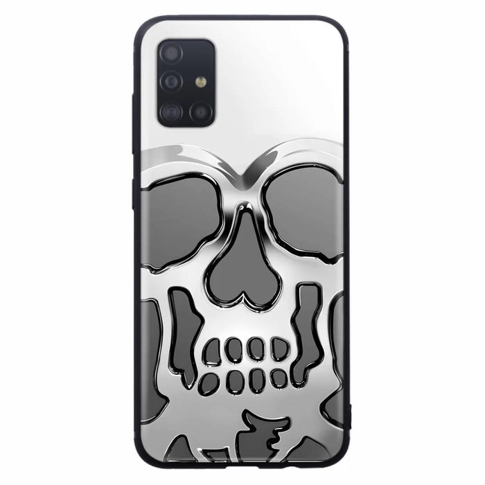 Custom Personalized Veteran Skull Metalic Phone Case - Gift Idea For Veteran - Case For iPhone/ Samsung