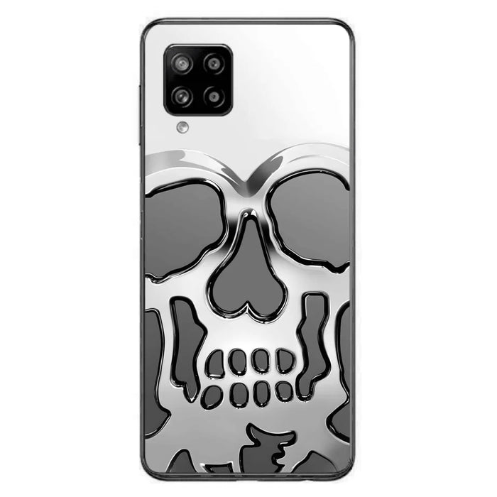 Custom Personalized Veteran Skull Metalic Phone Case - Gift Idea For Veteran - Case For iPhone/ Samsung