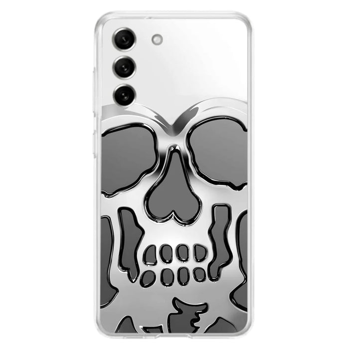 Custom Personalized Veteran Skull Metalic Phone Case - Gift Idea For Veteran - Case For iPhone/ Samsung