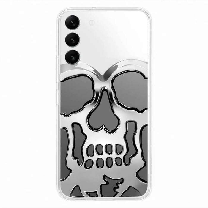 Custom Personalized Veteran Skull Metalic Phone Case - Gift Idea For Veteran - Case For iPhone/ Samsung