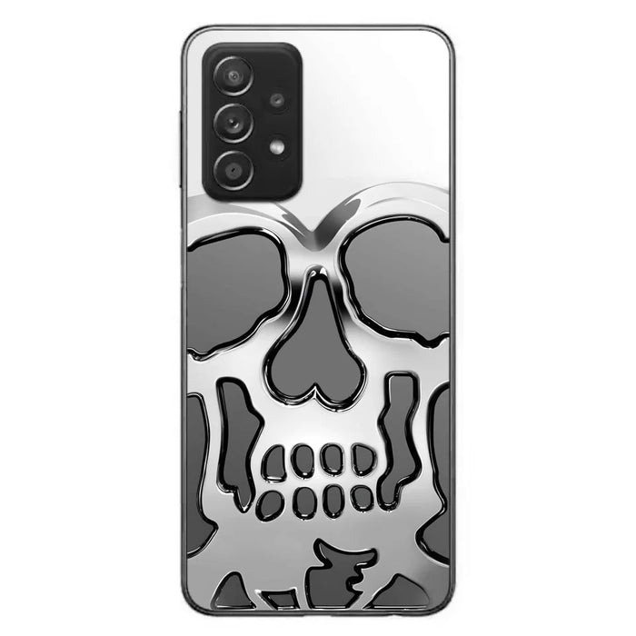 Custom Personalized Veteran Skull Metalic Phone Case - Gift Idea For Veteran - Case For iPhone/ Samsung