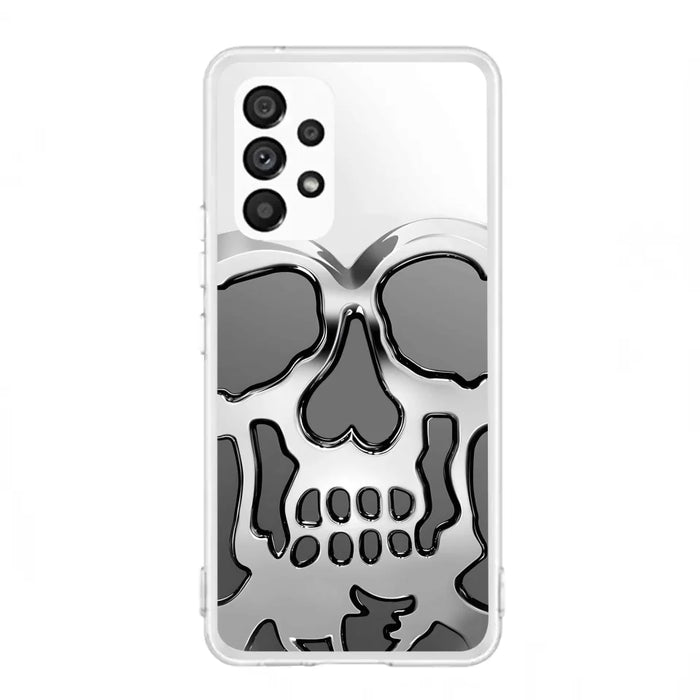 Custom Personalized Veteran Skull Metalic Phone Case - Gift Idea For Veteran - Case For iPhone/ Samsung