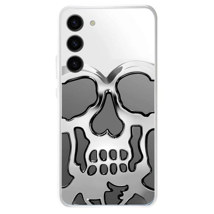 Custom Personalized Veteran Skull Metalic Phone Case - Gift Idea For Veteran - Case For iPhone/ Samsung