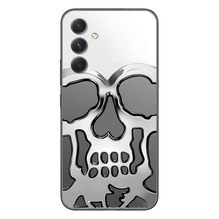 Custom Personalized Veteran Skull Metalic Phone Case - Gift Idea For Veteran - Case For iPhone/ Samsung