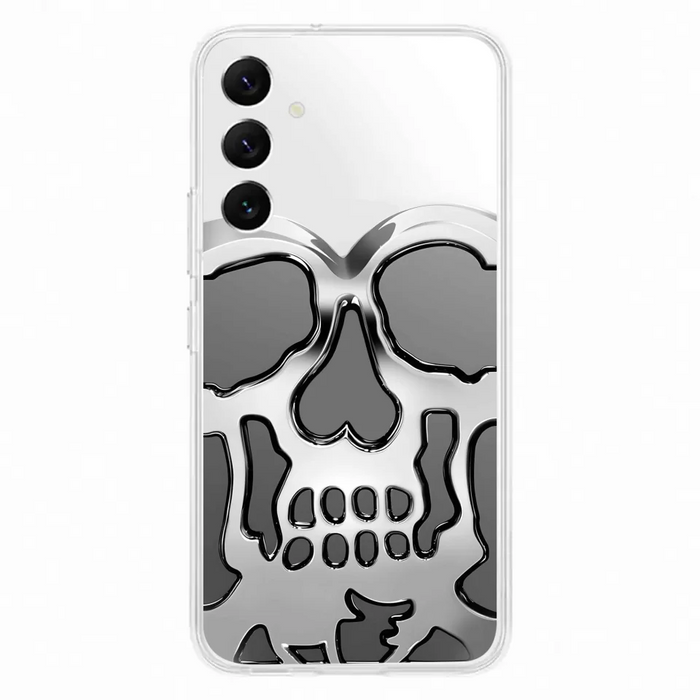 Custom Personalized Veteran Skull Metalic Phone Case - Gift Idea For Veteran - Case For iPhone/ Samsung