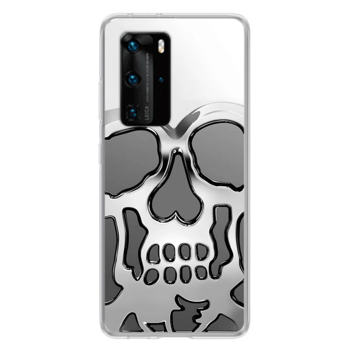 Custom Personalized Veteran Skull Metalic Phone Case - Gift Idea For Veteran - Case For Xiaomi/ Oppo/ Huawei