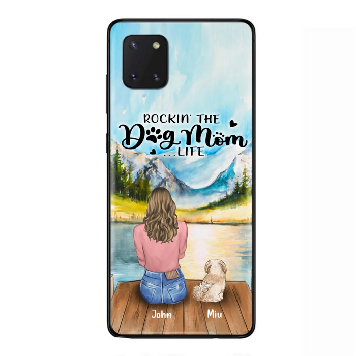 Custom Personalized Dog Mom Phone Case - Gifts For Dog Lover With Upto 7 Dogs - Rockin' The Dog Mom Life