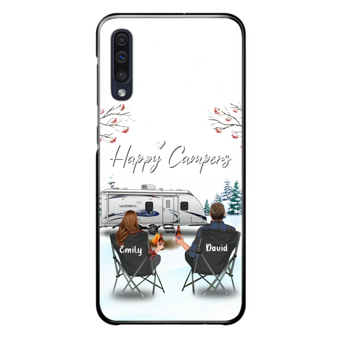 Custom Personalized Camping Phone Case - Gift Idea For Camping Lover/ Couple/ Family/ Friends - Happy Campers - Case For iPhone/Samsung