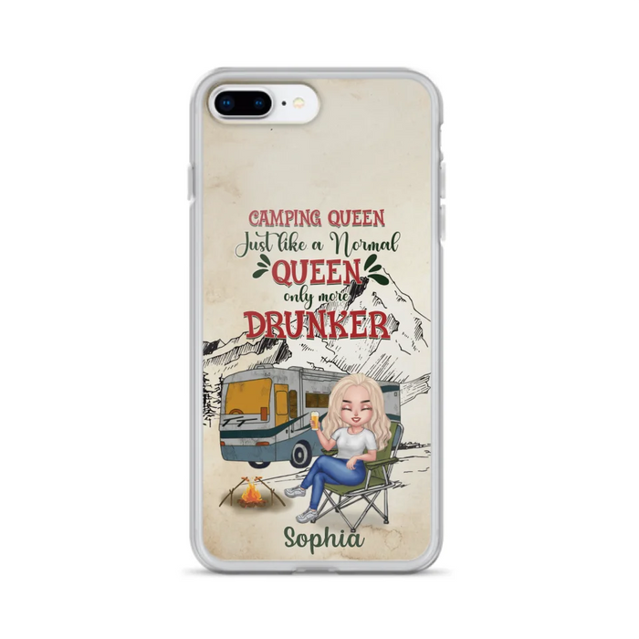 Custom Personalized Camping Queen Phone Case - Gift Idea For Camping Lovers - Camping Queen Classy Sassy And A Bit Smart Assy - Case For iPhone And Samsung