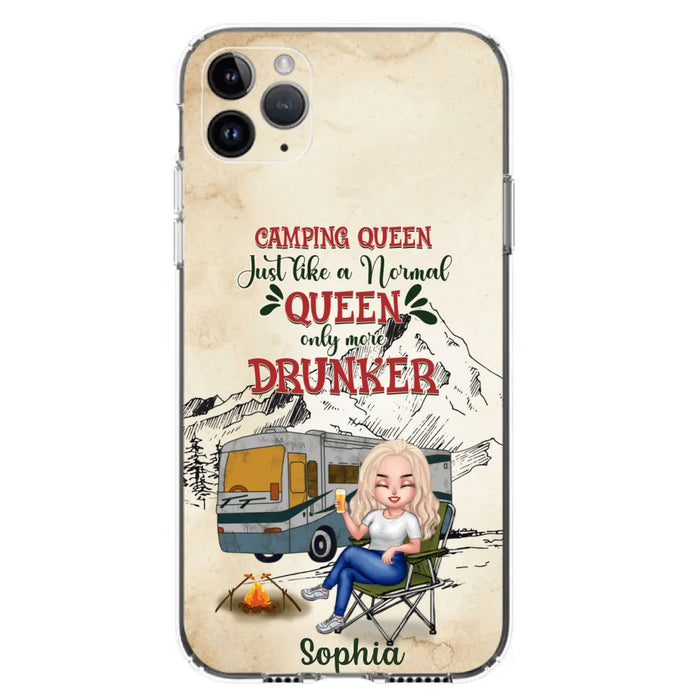 Custom Personalized Camping Queen Phone Case - Gift Idea For Camping Lovers - Camping Queen Classy Sassy And A Bit Smart Assy - Case For iPhone And Samsung