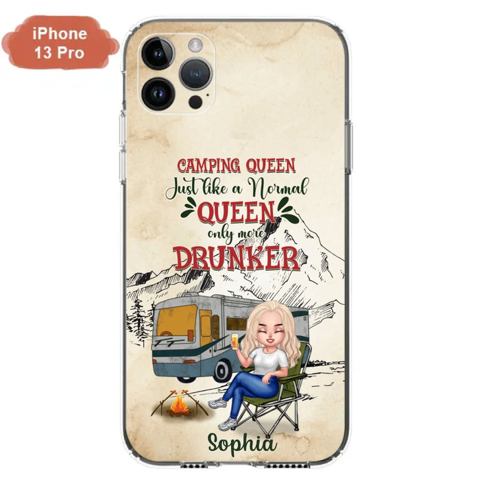 Custom Personalized Camping Queen Phone Case - Gift Idea For Camping Lovers - Camping Queen Classy Sassy And A Bit Smart Assy - Case For iPhone And Samsung