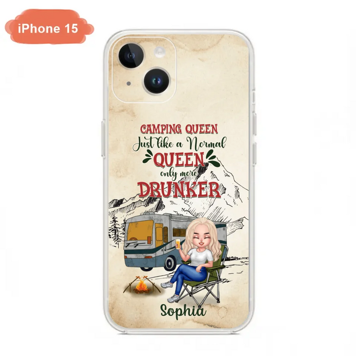 Custom Personalized Camping Queen Phone Case - Gift Idea For Camping Lovers - Camping Queen Classy Sassy And A Bit Smart Assy - Case For iPhone And Samsung