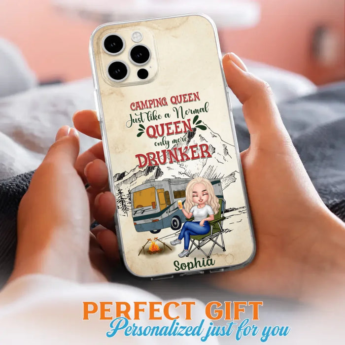 Custom Personalized Camping Queen Phone Case - Gift Idea For Camping Lovers - Camping Queen Classy Sassy And A Bit Smart Assy - Case For iPhone And Samsung