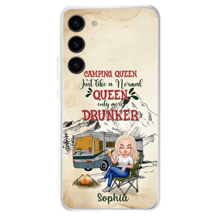 Custom Personalized Camping Queen Phone Case - Gift Idea For Camping Lovers - Camping Queen Classy Sassy And A Bit Smart Assy - Case For iPhone And Samsung