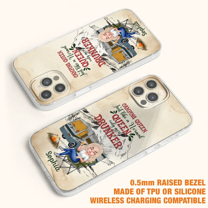 Custom Personalized Camping Queen Phone Case - Gift Idea For Camping Lovers - Camping Queen Classy Sassy And A Bit Smart Assy - Case For iPhone And Samsung