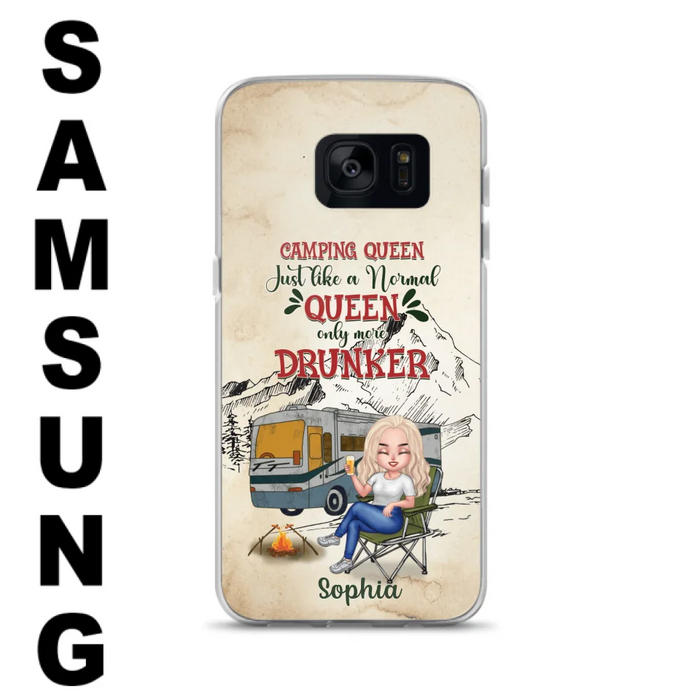 Custom Personalized Camping Queen Phone Case - Gift Idea For Camping Lovers - Camping Queen Classy Sassy And A Bit Smart Assy - Case For iPhone And Samsung