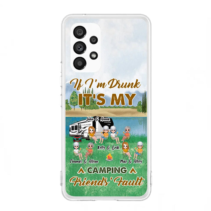 Custom Personalized Camping Friends Phone Case - Upto 8 People - Gift Idea For Camping Lover - Case For iPhone And Samsung