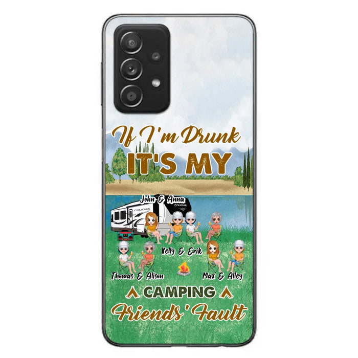 Custom Personalized Camping Friends Phone Case - Upto 8 People - Gift Idea For Camping Lover - Case For iPhone And Samsung