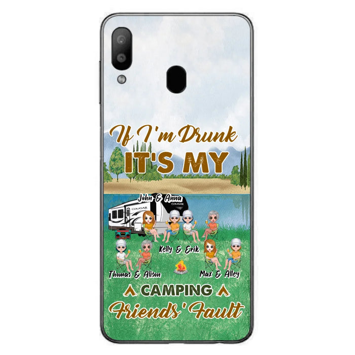 Custom Personalized Camping Friends Phone Case - Upto 8 People - Gift Idea For Camping Lover - Case For iPhone And Samsung