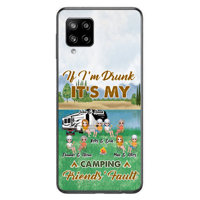 Custom Personalized Camping Friends Phone Case - Upto 8 People - Gift Idea For Camping Lover - Case For iPhone And Samsung