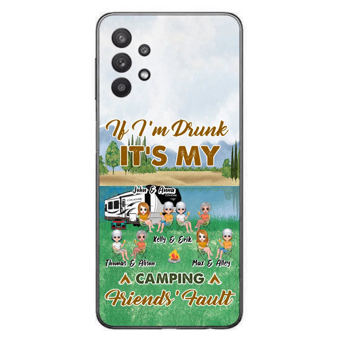 Custom Personalized Camping Friends Phone Case - Upto 8 People - Gift Idea For Camping Lover - Case For iPhone And Samsung