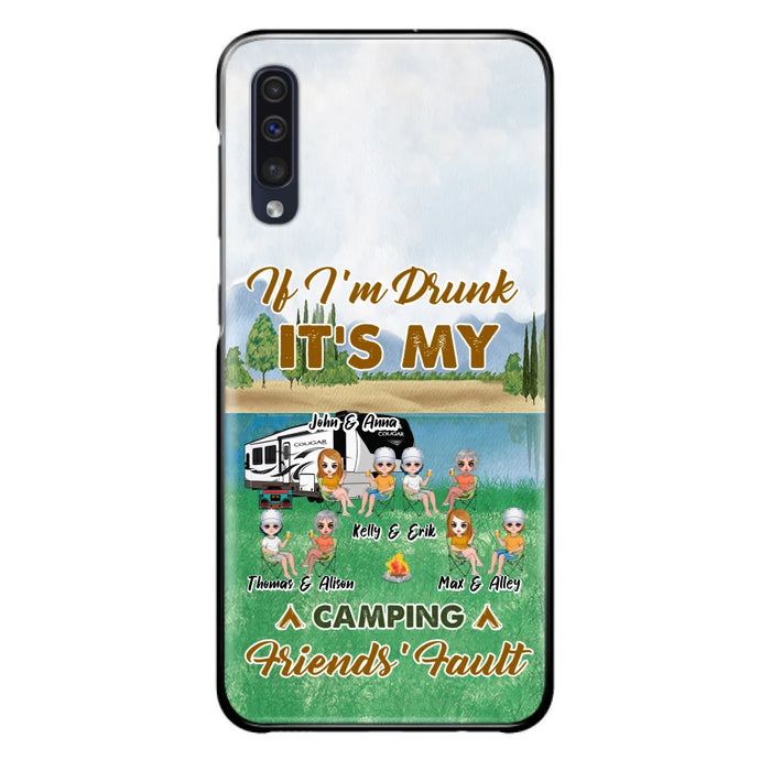 Custom Personalized Camping Friends Phone Case - Upto 8 People - Gift Idea For Camping Lover - Case For iPhone And Samsung