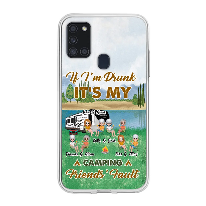 Custom Personalized Camping Friends Phone Case - Upto 8 People - Gift Idea For Camping Lover - Case For iPhone And Samsung