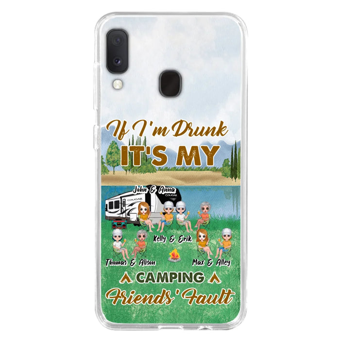 Custom Personalized Camping Friends Phone Case - Upto 8 People - Gift Idea For Camping Lover - Case For iPhone And Samsung