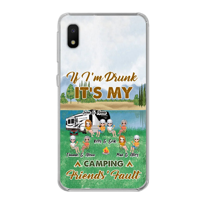 Custom Personalized Camping Friends Phone Case - Upto 8 People - Gift Idea For Camping Lover - Case For iPhone And Samsung