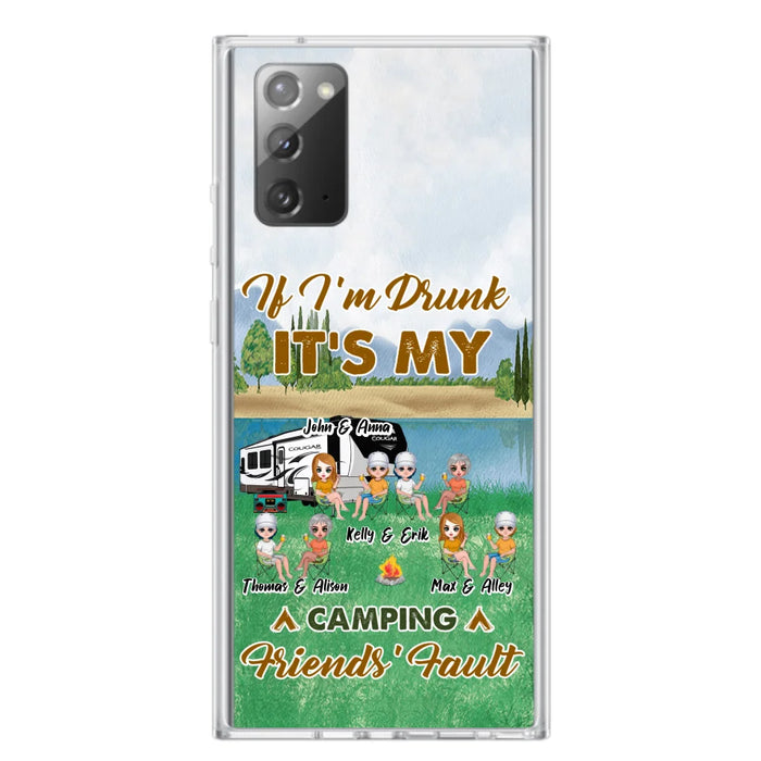 Custom Personalized Camping Friends Phone Case - Upto 8 People - Gift Idea For Camping Lover - Case For iPhone And Samsung