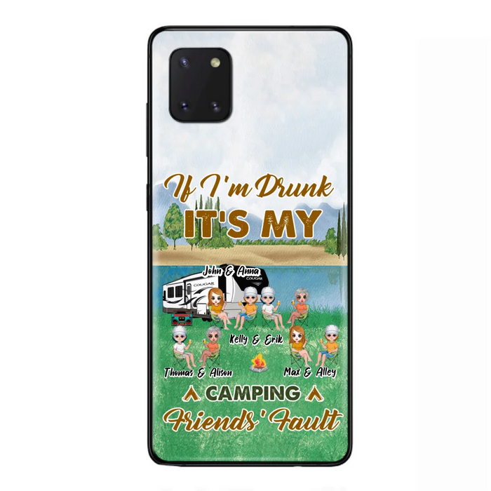 Custom Personalized Camping Friends Phone Case - Upto 8 People - Gift Idea For Camping Lover - Case For iPhone And Samsung