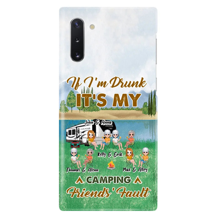 Custom Personalized Camping Friends Phone Case - Upto 8 People - Gift Idea For Camping Lover - Case For iPhone And Samsung