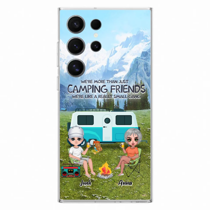 Custom Personalized Mountain Camping Friends Phone Case - Upto 8 People - Best Gift For Camping Lovers - Case For iPhone And Samsung