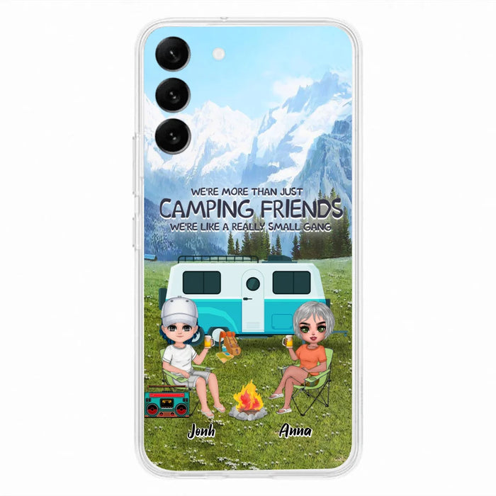 Custom Personalized Mountain Camping Friends Phone Case - Upto 8 People - Best Gift For Camping Lovers - Case For iPhone And Samsung