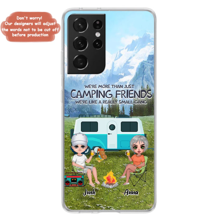 Custom Personalized Mountain Camping Friends Phone Case - Upto 8 People - Best Gift For Camping Lovers - Case For iPhone And Samsung