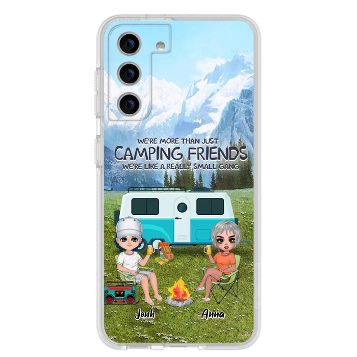 Custom Personalized Mountain Camping Friends Phone Case - Upto 8 People - Best Gift For Camping Lovers - Case For iPhone And Samsung