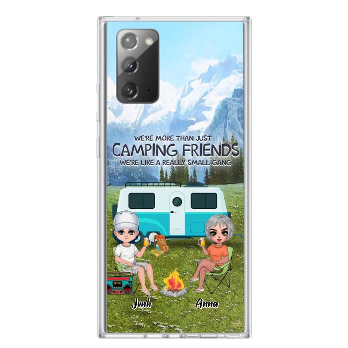 Custom Personalized Mountain Camping Friends Phone Case - Upto 8 People - Best Gift For Camping Lovers - Case For iPhone And Samsung