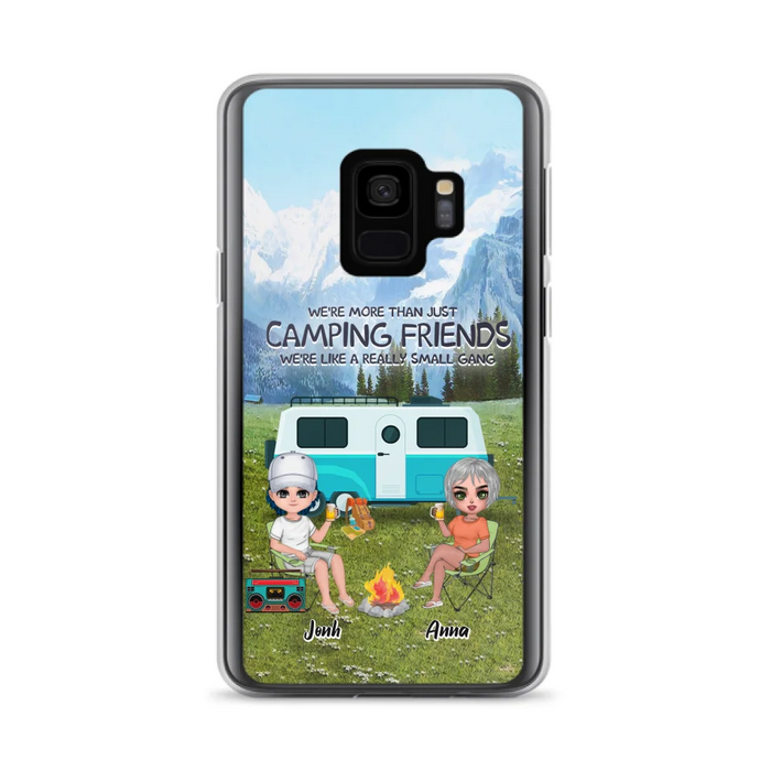 Custom Personalized Mountain Camping Friends Phone Case - Upto 8 People - Best Gift For Camping Lovers - Case For iPhone And Samsung