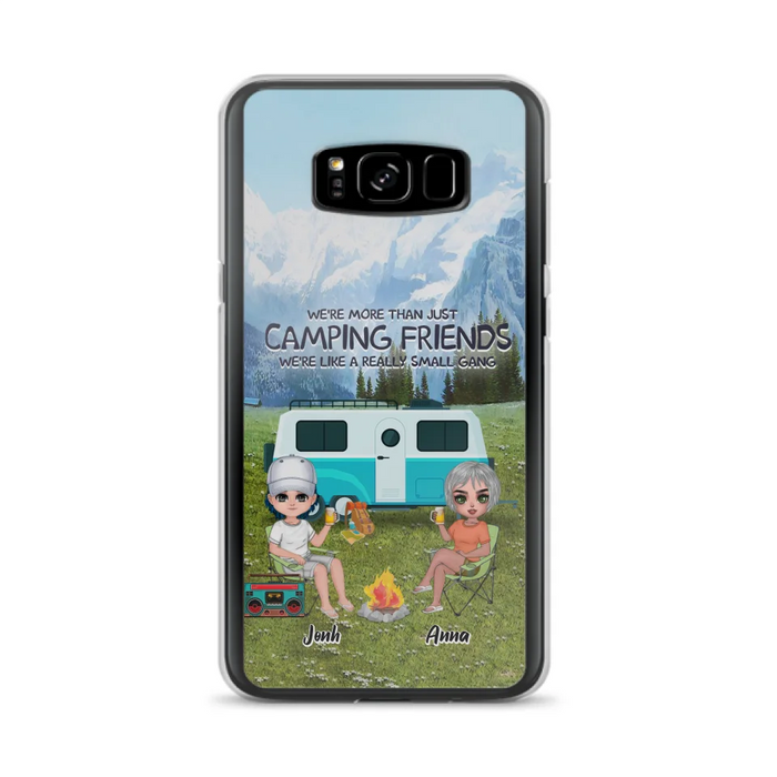 Custom Personalized Mountain Camping Friends Phone Case - Upto 8 People - Best Gift For Camping Lovers - Case For iPhone And Samsung