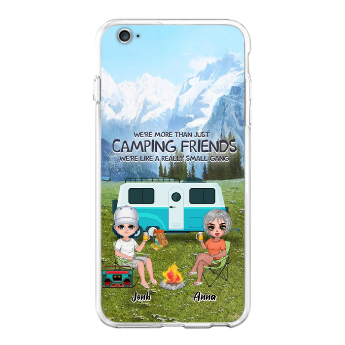 Custom Personalized Mountain Camping Friends Phone Case - Upto 8 People - Best Gift For Camping Lovers - Case For iPhone And Samsung