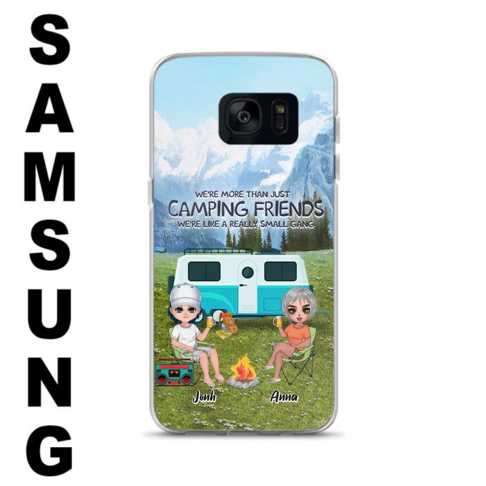 Custom Personalized Mountain Camping Friends Phone Case - Upto 8 People - Best Gift For Camping Lovers - Case For iPhone And Samsung